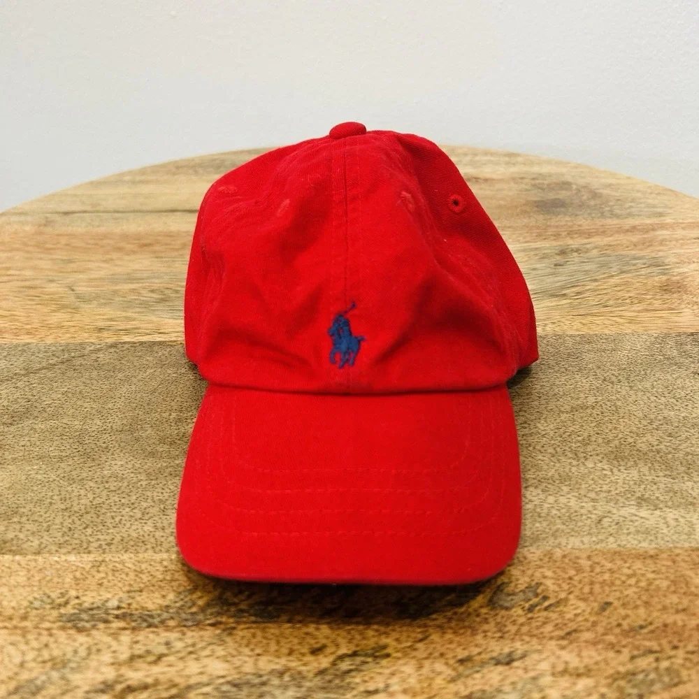 Polo Ralph Lauren Hat Cap Infant 12m 24m Red Baseball Logo Casual Preppy